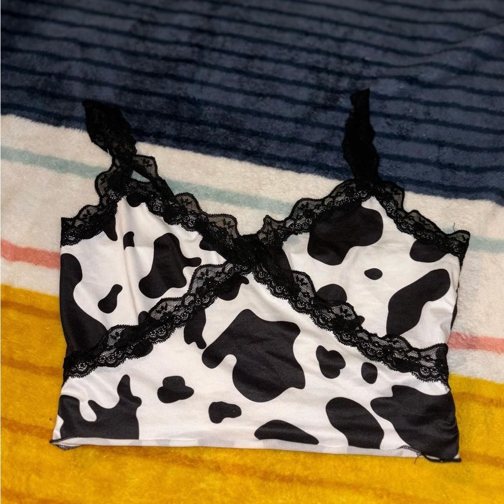 Cowprint crop top!